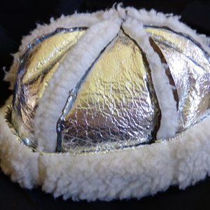 Silver Metallic & Sherpa Hat